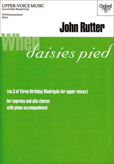 When Daisies Pied SSAA/Piano Choral Sheet Music