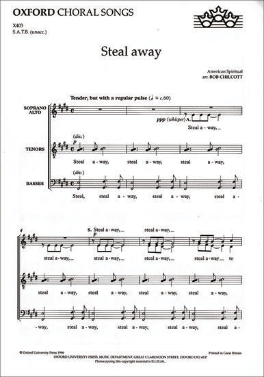 Steal Away SATB Choral Sheet Music