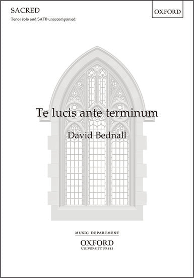 Te Lucis Tenor Solo & SATB Choral Sheet Music