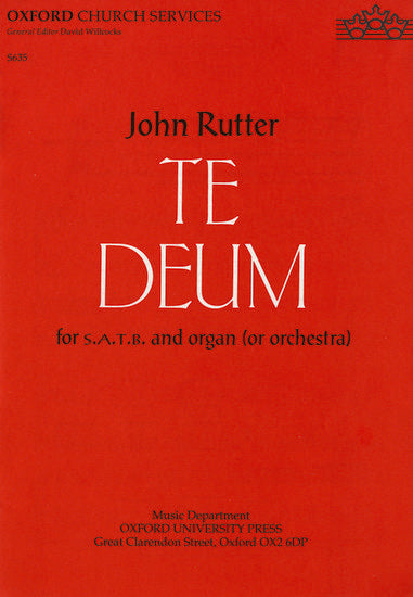 Te Deum SATB/Organ Choral Sheet Music