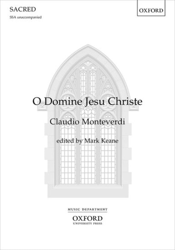 O Domine Jesu Christe Ssa A Cappella Octavo