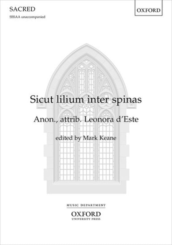 Sicut Lilium Inter Spinas Sssaa A Cappella Octavo
