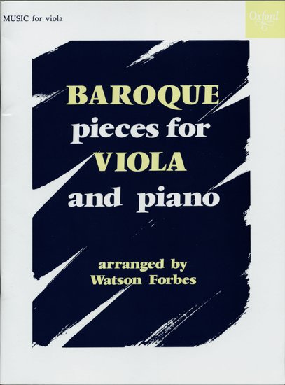 Baroque Pieces for Viola and Piano Sheet Music