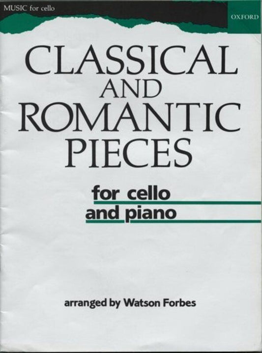 Classical and Romantic Pieces for Cello/Piano - 12 Easy Arrangements, 32 Pages, Oxford University Press