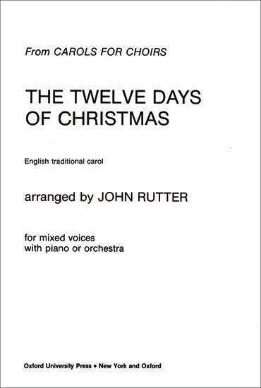 Twelve Days of Christmas Choral Sheet Music SATB/Piano