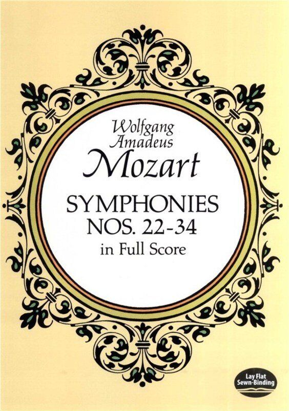 Mozart - Symphonies Nos. 22-34 Full Score by Dover Publications, 288 Pages