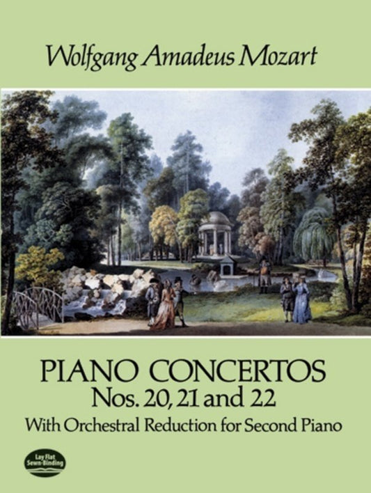 Mozart - Piano Concertos Nos. 20, 21, 22 for 2 Pianos 4 Hands, Dover Publications, 208 Pages