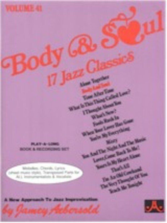 Body & Soul Volume 41 - 2 CDs, Jamey Aebersold Jazz, Lead Sheet, All Instruments