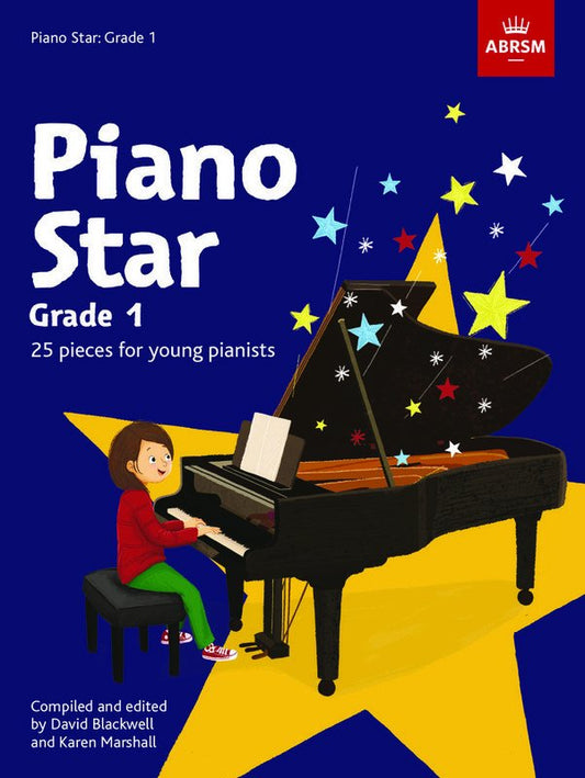 Piano Star Grade 1 Repertoire Book by ABRSM - 32 Pages, New Arrangements & Compositions for Young Pianists
