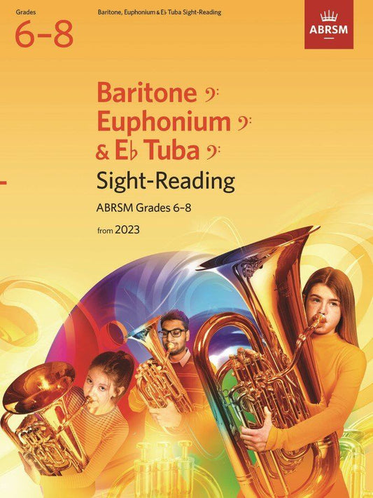 Sight-Reading for Baritone BC/Eb Tuba Grades 6-8 by ABRSM, 72 Pages, Practice Material for Exams