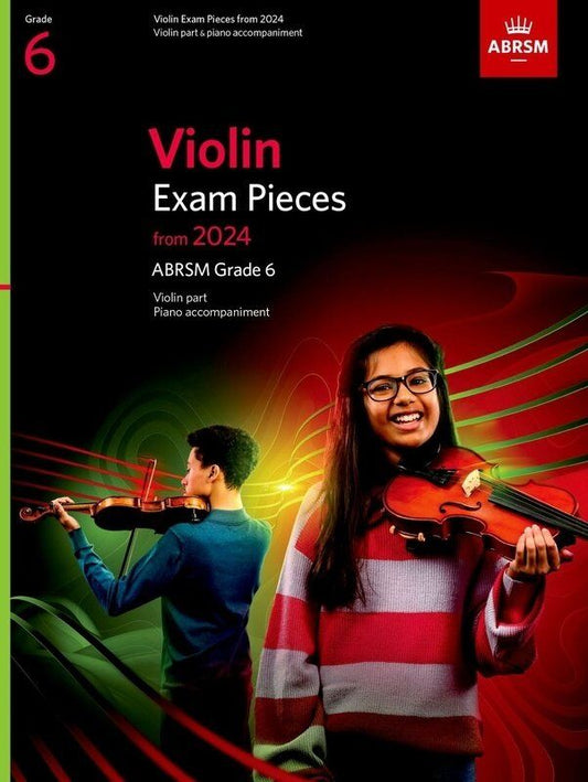 Violin Exam Pieces from 2024 ABRSM Grade 6 for Violin/Piano