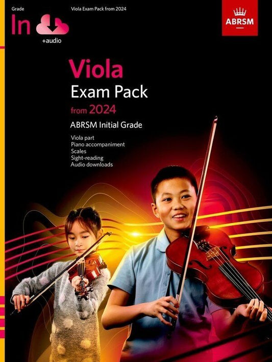 Viola Exam Pack for 2024 Initial Grade with Audio and Piano Accompaniment