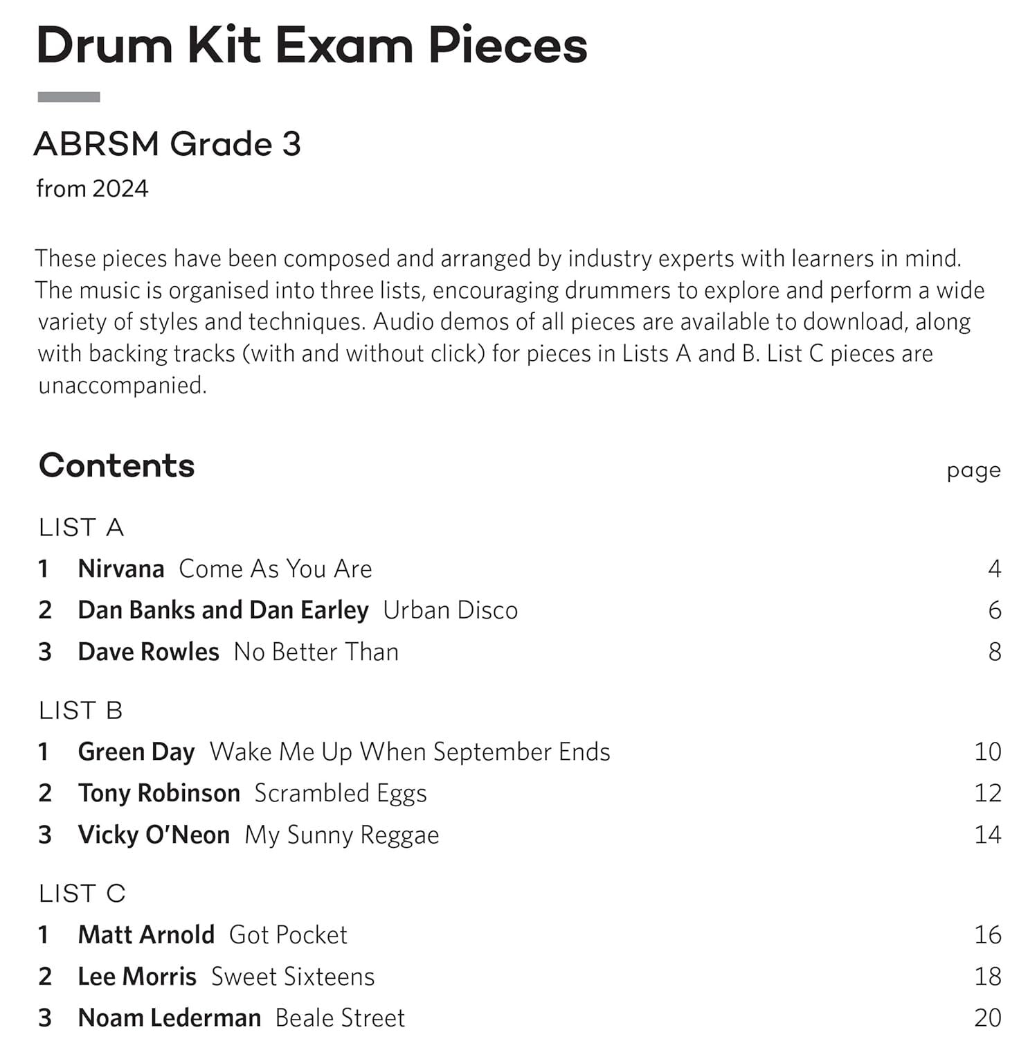ABRSM Grade 3 Drum Kit Exam Pieces 2024 — view 2