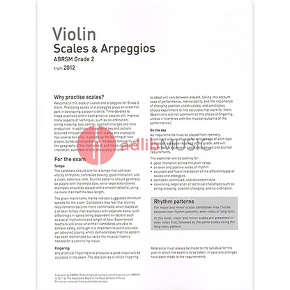 ABRSM Violin Scales & Arpeggios for Grade 2 Exam — view 2