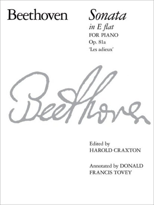 Beethoven Piano Sonata in E Flat Op. 81A (Les Adieux) - ABRSM Signature Series, 28 Pages, Piano Solo
