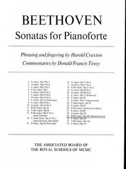 Beethoven Piano Sonata Op 106 in Bb Major Sheet Music with Phrasing and Fingering by Harold Craxton