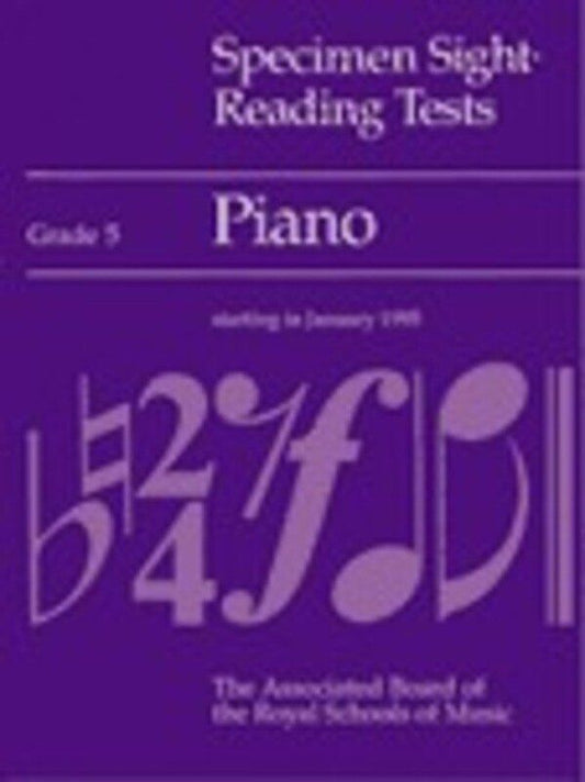 A B PNO Specimen Sight Reading Tests Grade 5 1994