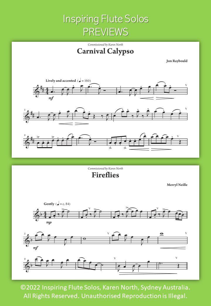 Inspiring Flute Solos by Karen North - Flute Solo Collection, 30 Works, 68 Pages, Allegro Publishing, The Young Flute Player Series — view 5