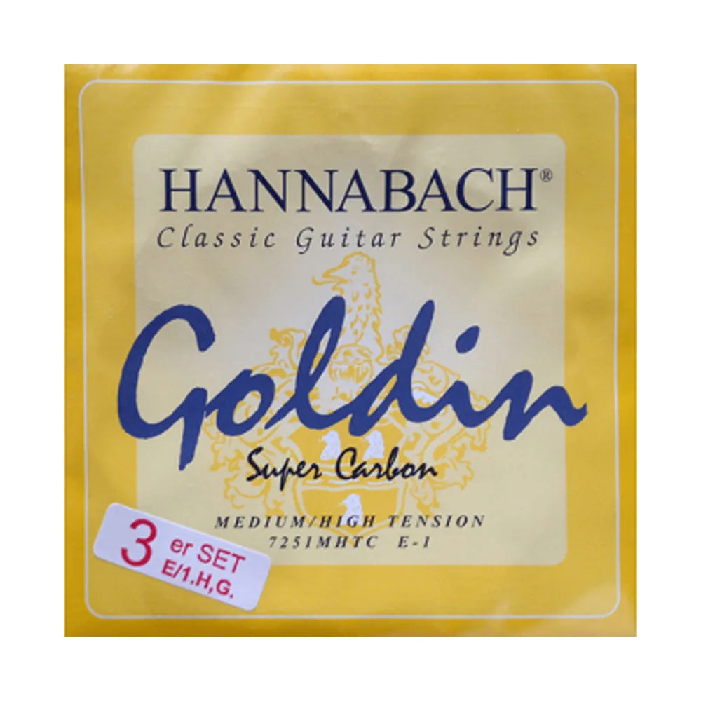 Hannabach Goldin Super-Carbon Treble Strings - Medium/High Tension
