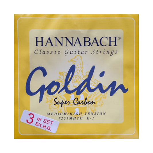Hannabach Goldin Super-Carbon Treble Strings - Medium/High Tension