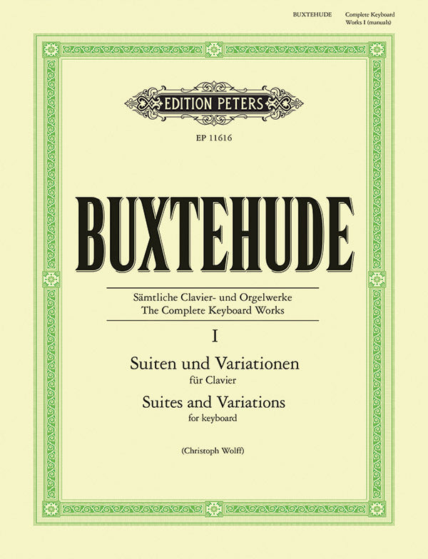 Buxtehude: The Complete Keyboard Works Vol. 1, 168 Pages, Piano, Edition Peters