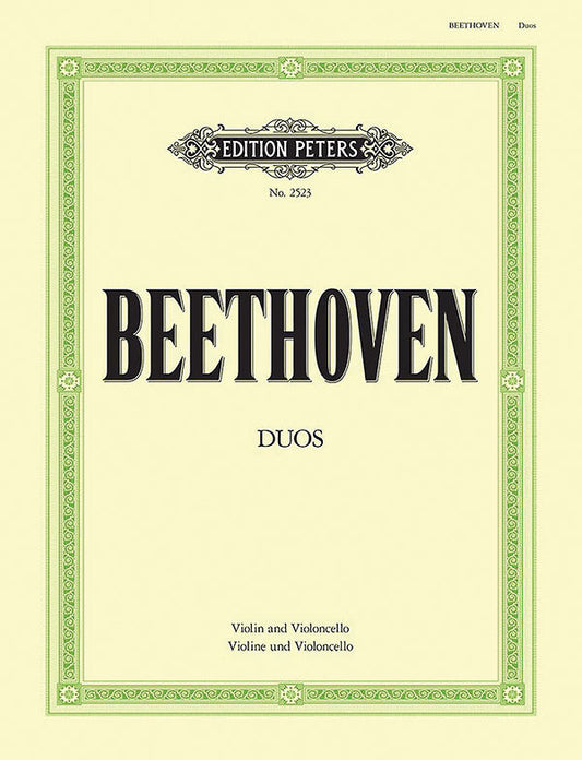 Beethoven - 3 Duets for Cello and Violin - Peters EP2523
