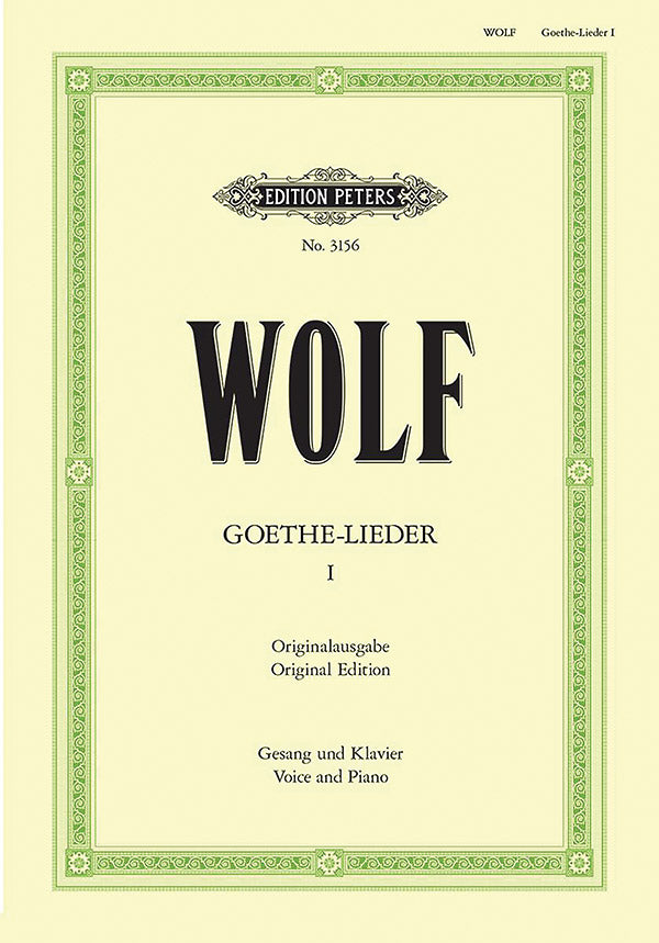 Goethe Lieder Bk 1 Nos. 1–11 Vocal Score - Hugo Wolf - Peters EP3156
