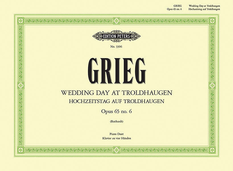 Grieg - Wedding Day at Troldhaugen Op65/6 - Piano Duet Sheet Music - Peters EP3306