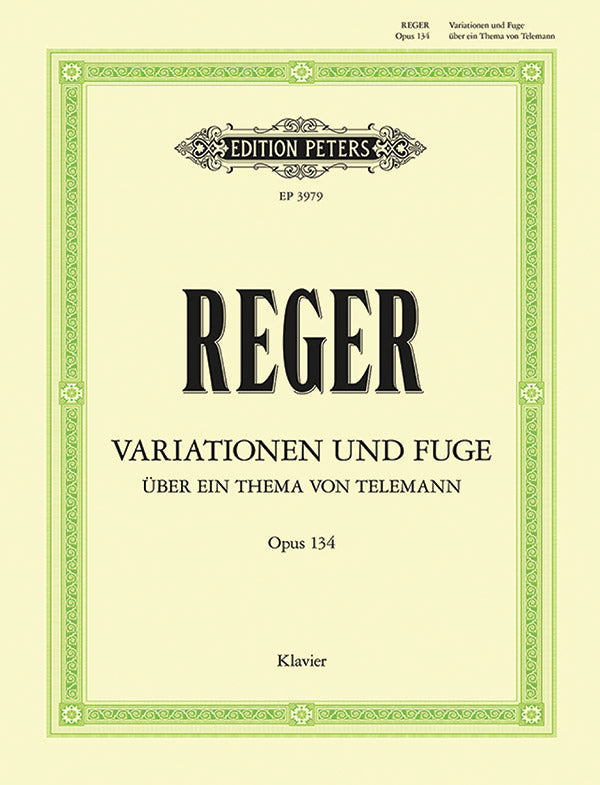 Variations And Fugue On Theme Of Telemann Op 134 (Softcover Book)