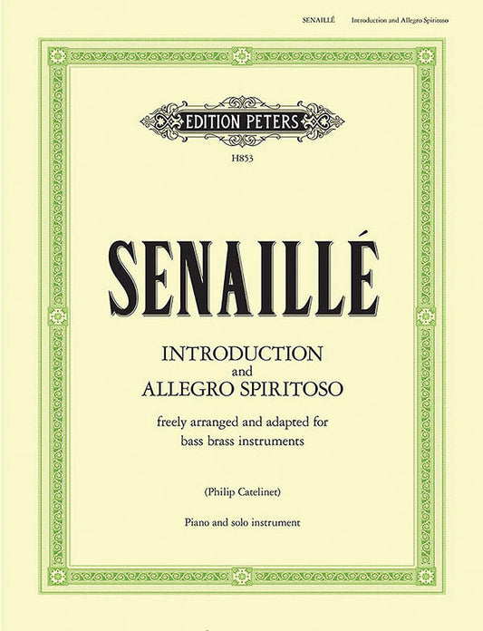 Senaille - Introduction & Allegro Spiritoso for Euphonium, Tuba, Trombone and Piano