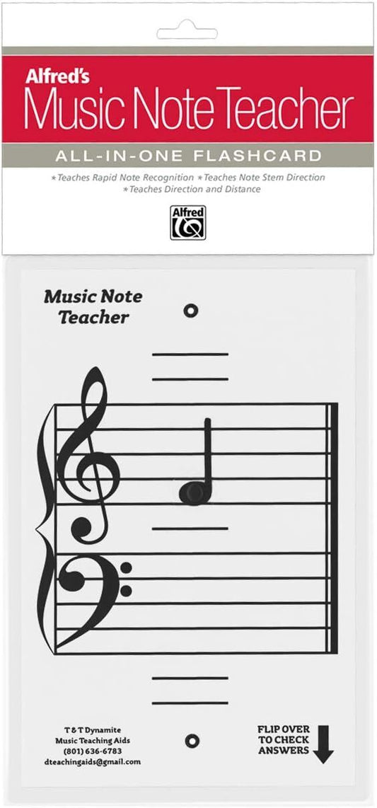 Alfred's Music Note Teacher All-in-One Flash Card - Double-Sided Educational Resource