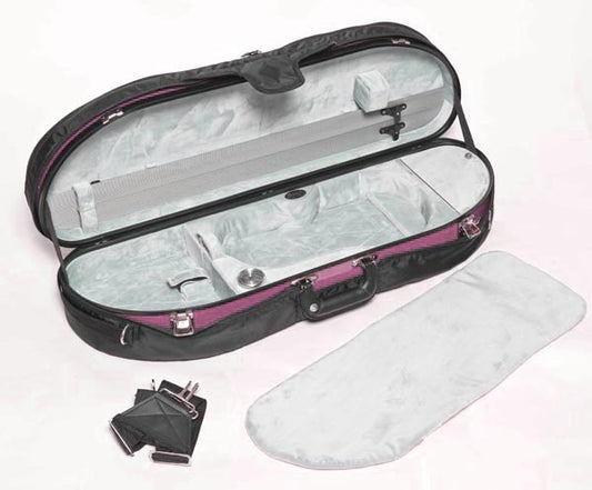 Half Moon Violin Case-Bobelock Fibreglass-Pink
