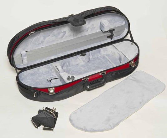 Half Moon Violin Case-Bobeloock Fibreglass-Red