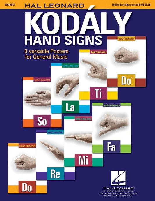 Kodaly Hand Signs — Set of 8 Posters (Hal Leonard)