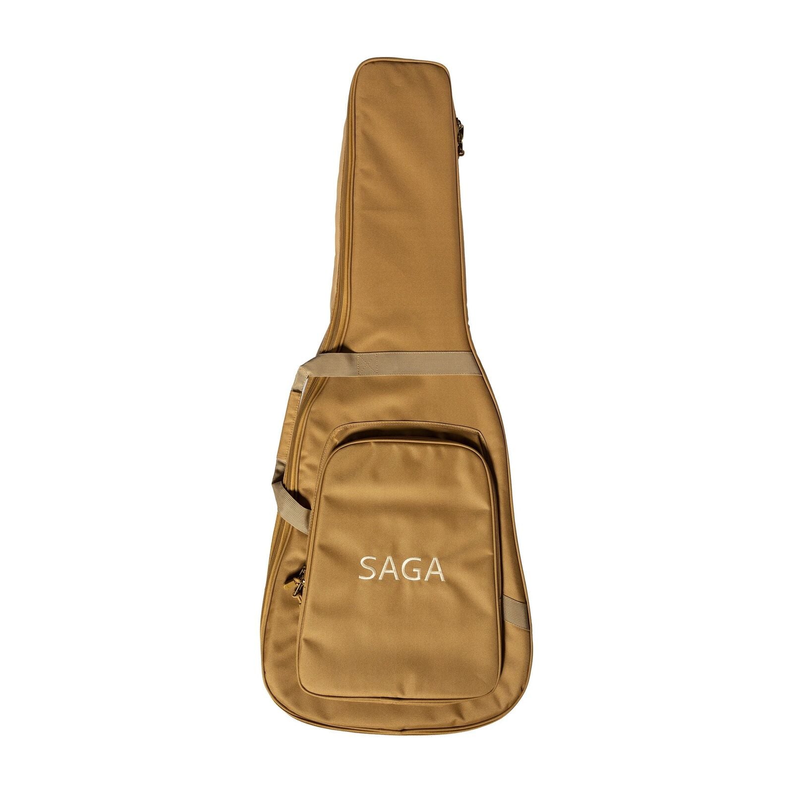 Saga A1 Mini All Solid Acoustic Guitar Natural 3/4 Grand Orchestra with Soft Case — view 5