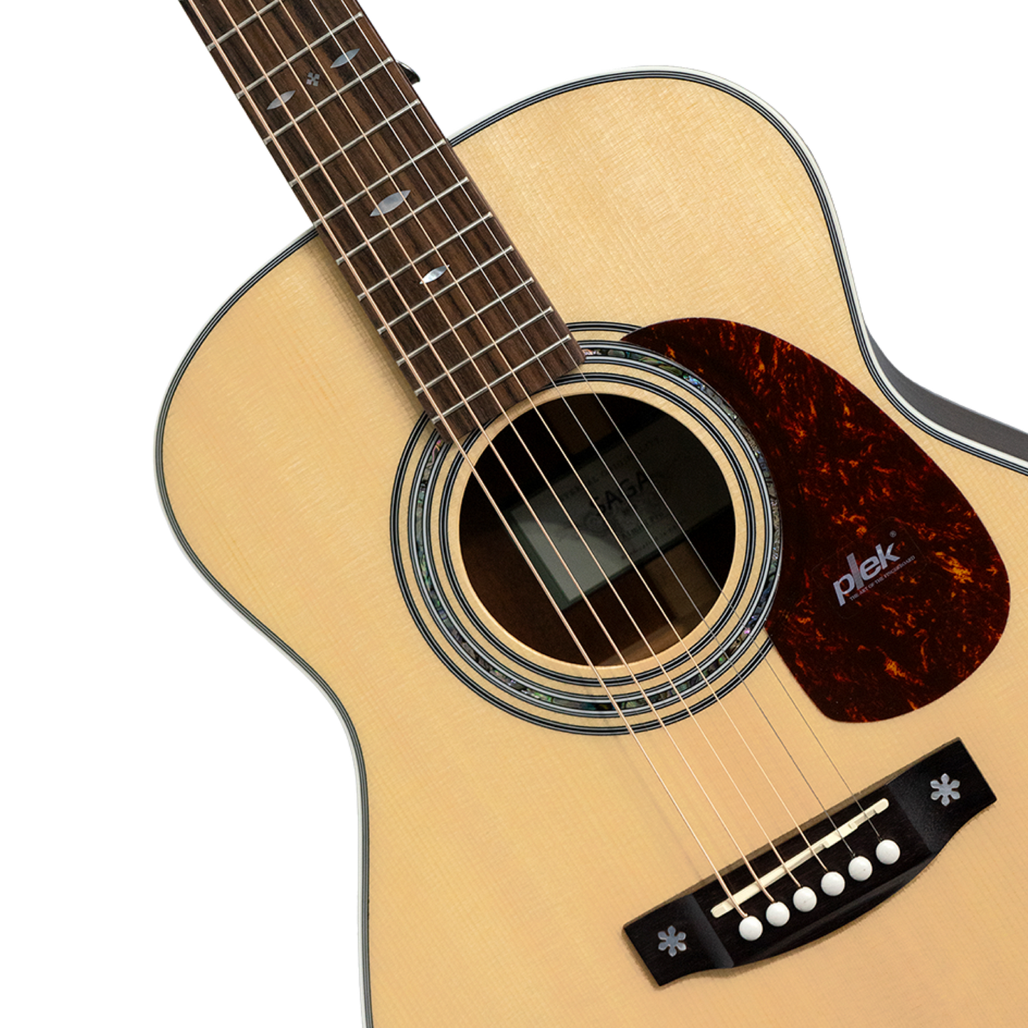 Saga A1 Mini All Solid Acoustic Guitar Natural 3/4 Grand Orchestra with Soft Case — view 3