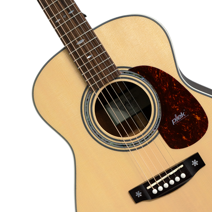 Saga A1 Mini All Solid Acoustic Guitar Natural 3/4 Grand Orchestra with Soft Case — view 3