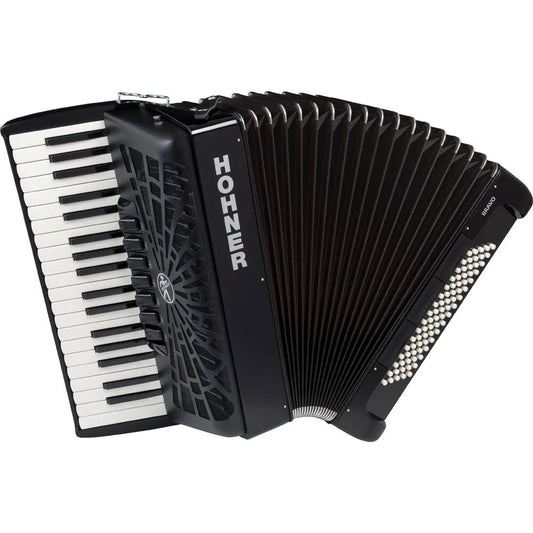 Hohner Bravo III 80 Bass Chromatic Accordion - Black