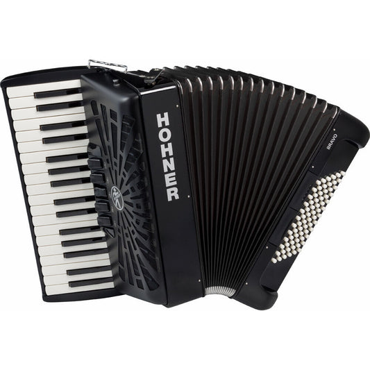 Hohner Bravo III 72 Bass Chromatic Accordion - Black