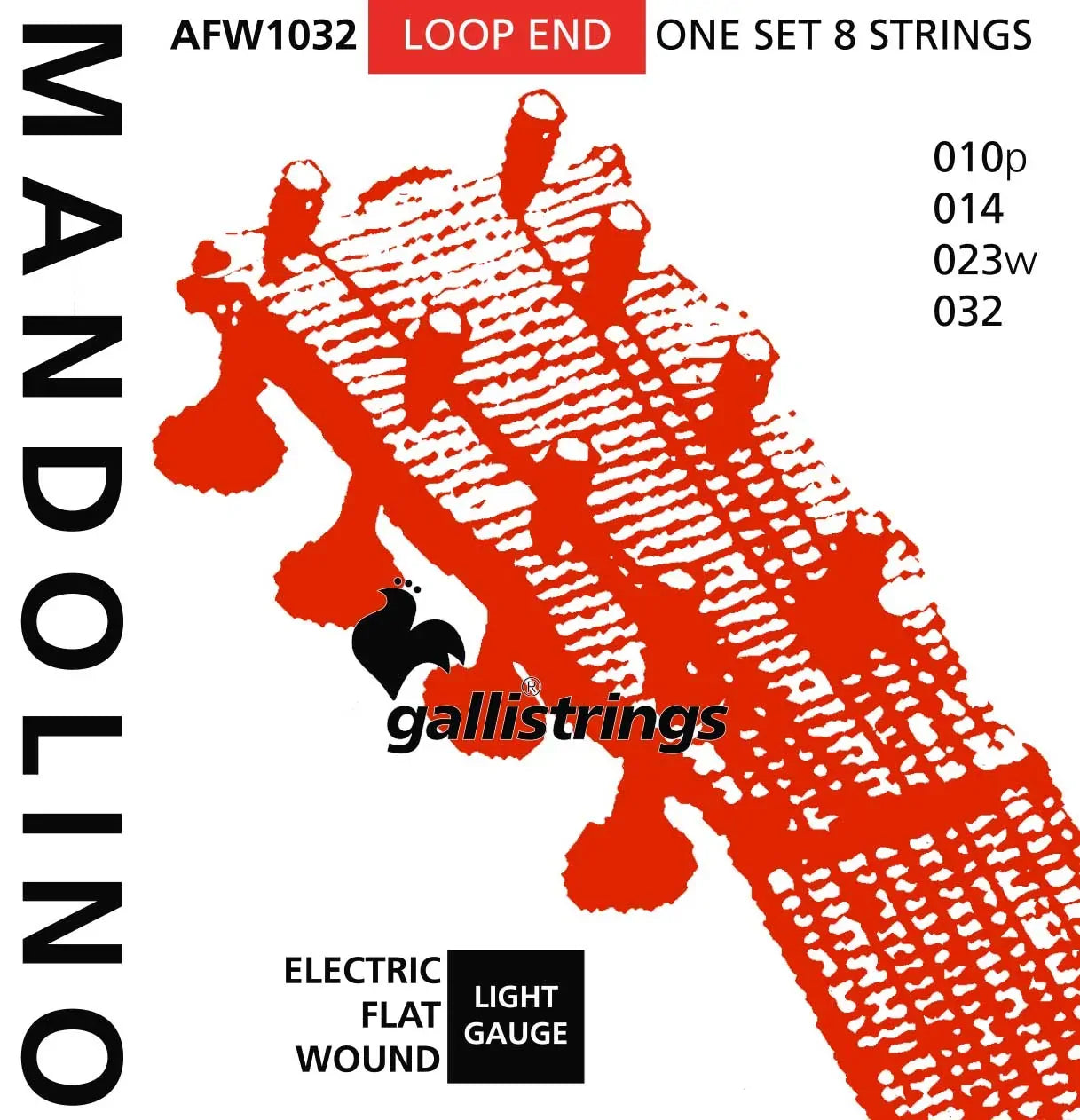 Galli Mandolin Flat Wound Light Electric String Set