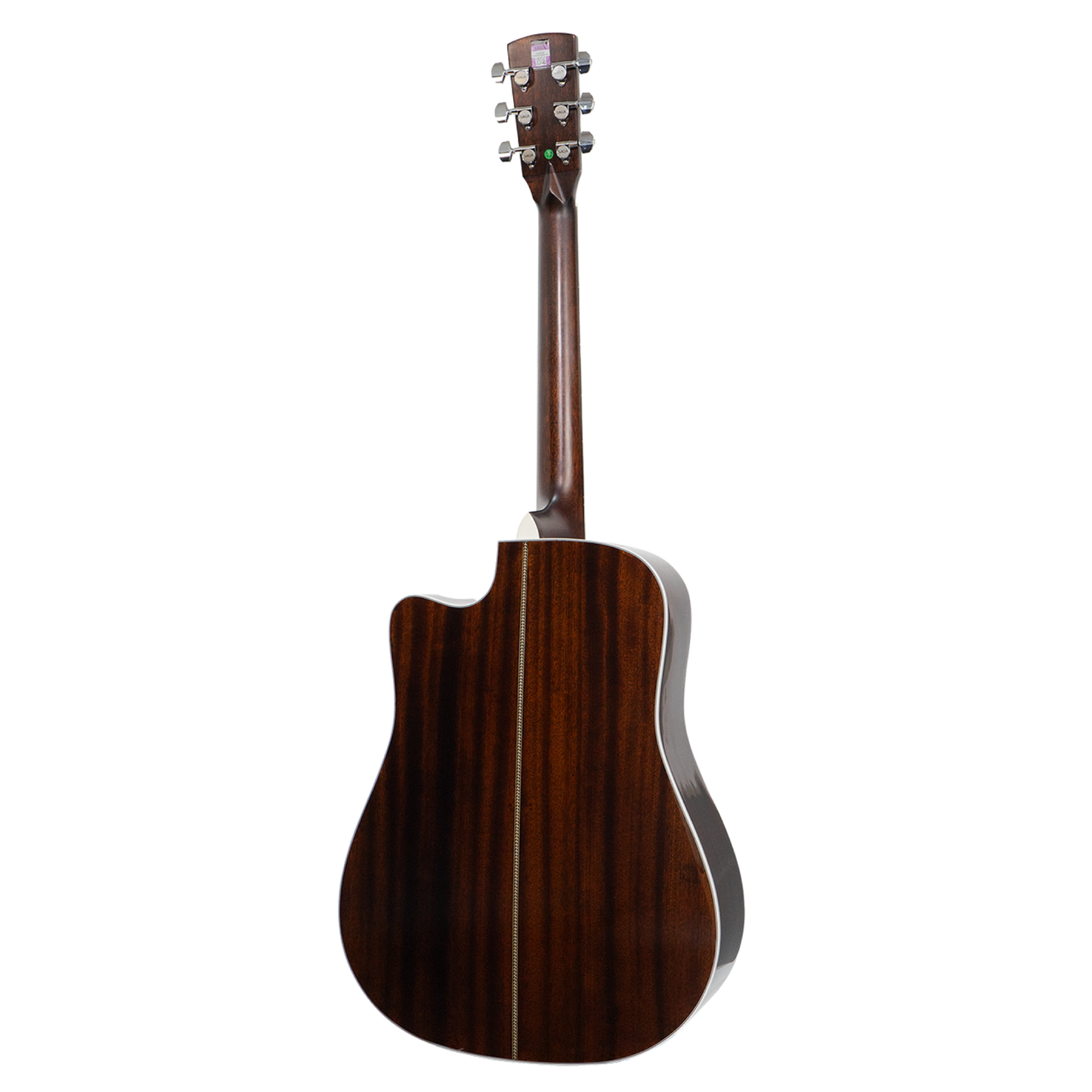 Saga A1DCE-PRO Solid Spruce Sapele Acoustic-Electric Guitar with Fishman Pickup System and High-End Brown Case — view 2