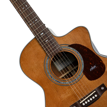 Saga A1GCE All Solid Spruce Sapele Acoustic-Electric Guitar with Fishman Pickup System — view 3