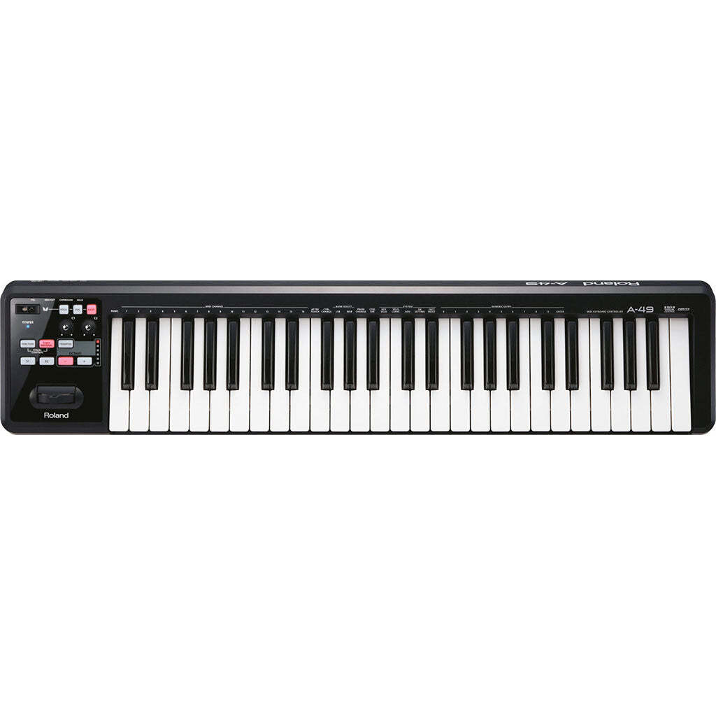 ROLAND A-49-BK MIDI Keyboard Controller - Portable Full-Size Keys, Lightweight Design, Black Finish — view 7