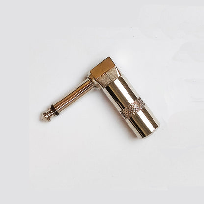 Leem 1/4" Metal Mono Right-Angled Cable Jack Plug