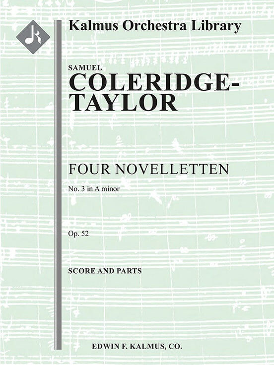Four Novelletten Op 52 No 3 in A minor for String Orchestra - Coleridge-Taylor