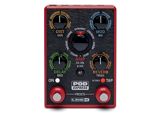 Line 6 POD Express Guitar Amp & Effects Processor - Red