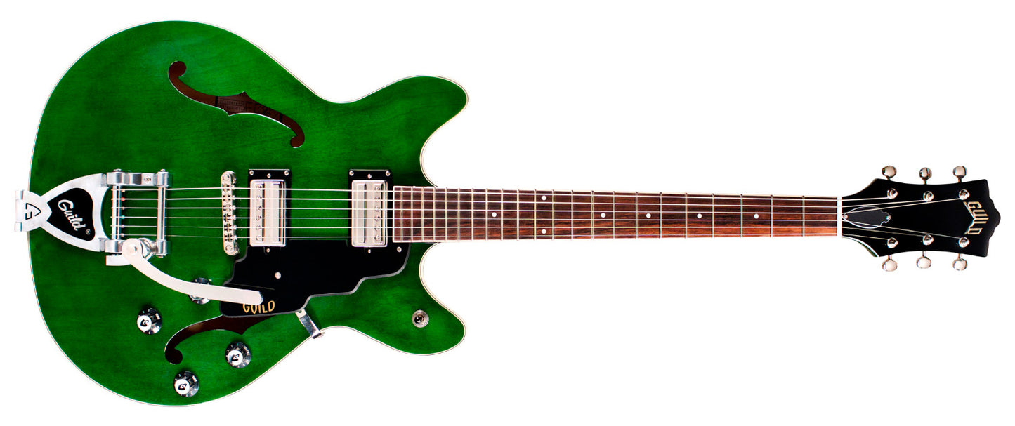 Guild Starfire I DC with Guild Vibrato Tailpiece Semi Hollow Body Electric Guitar Emerald Green
