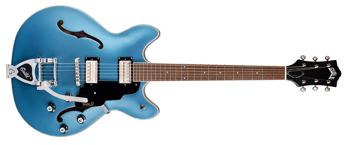 Guild Starfire I DC with Guild Vibrato Tailpiece Semi Hollow Body Electric Guitar Pelham Blue