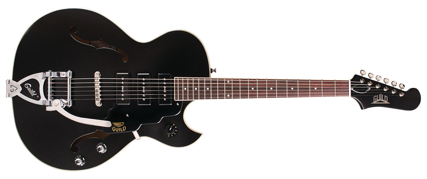 Guild Starfire I Jet 90 Semi Hollow Body Electric Guitar Satin Black