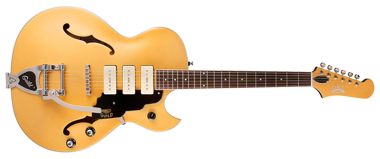 Guild Starfire I Jet 90 Semi Hollow Body Electric Guitar Satin Gold